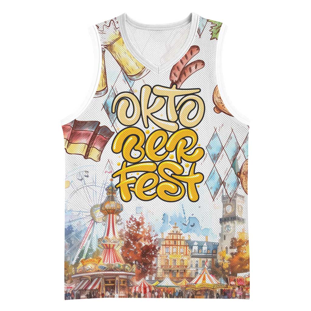 German Oktoberfest Beer Basketball Jersey Heritage Beer Riesenrad Joy - Wonder Print Shop