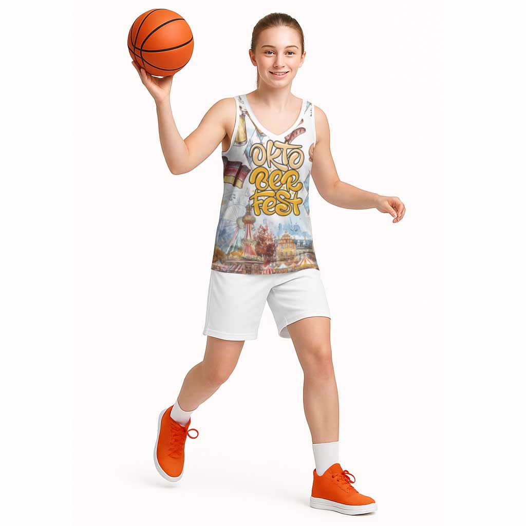 German Oktoberfest Beer Basketball Jersey Heritage Beer Riesenrad Joy - Wonder Print Shop