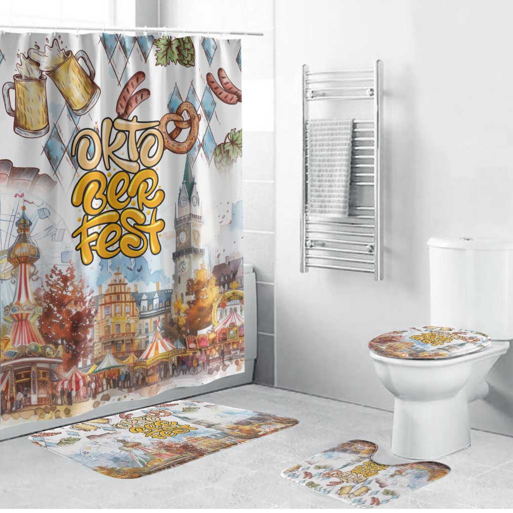 German Oktoberfest Beer Bathroom Set Heritage Beer Riesenrad Joy - Wonder Print Shop