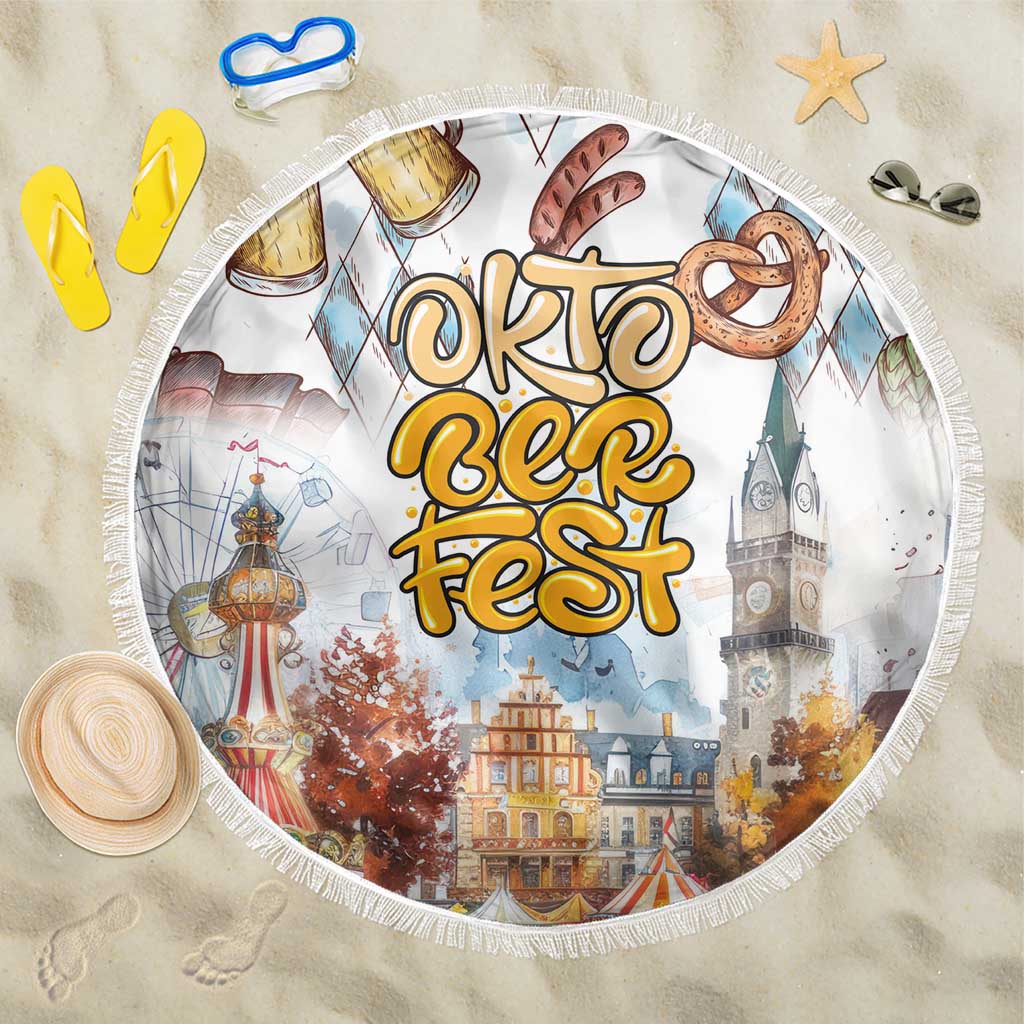 German Oktoberfest Beer Beach Blanket Heritage Beer Riesenrad Joy - Wonder Print Shop