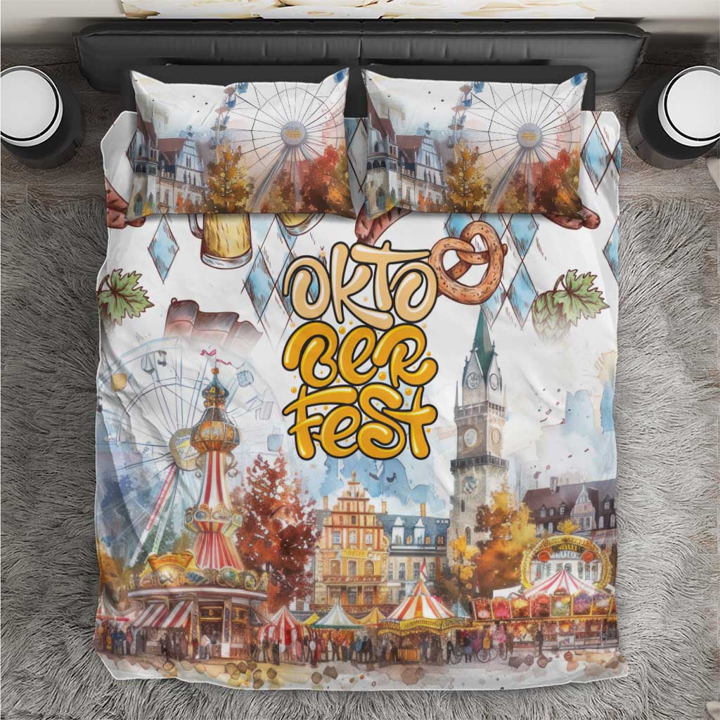 German Oktoberfest Beer Bedding Set Heritage Beer Riesenrad Joy - Wonder Print Shop
