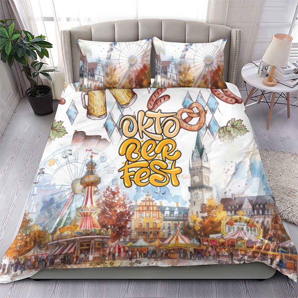 German Oktoberfest Beer Bedding Set Heritage Beer Riesenrad Joy - Wonder Print Shop