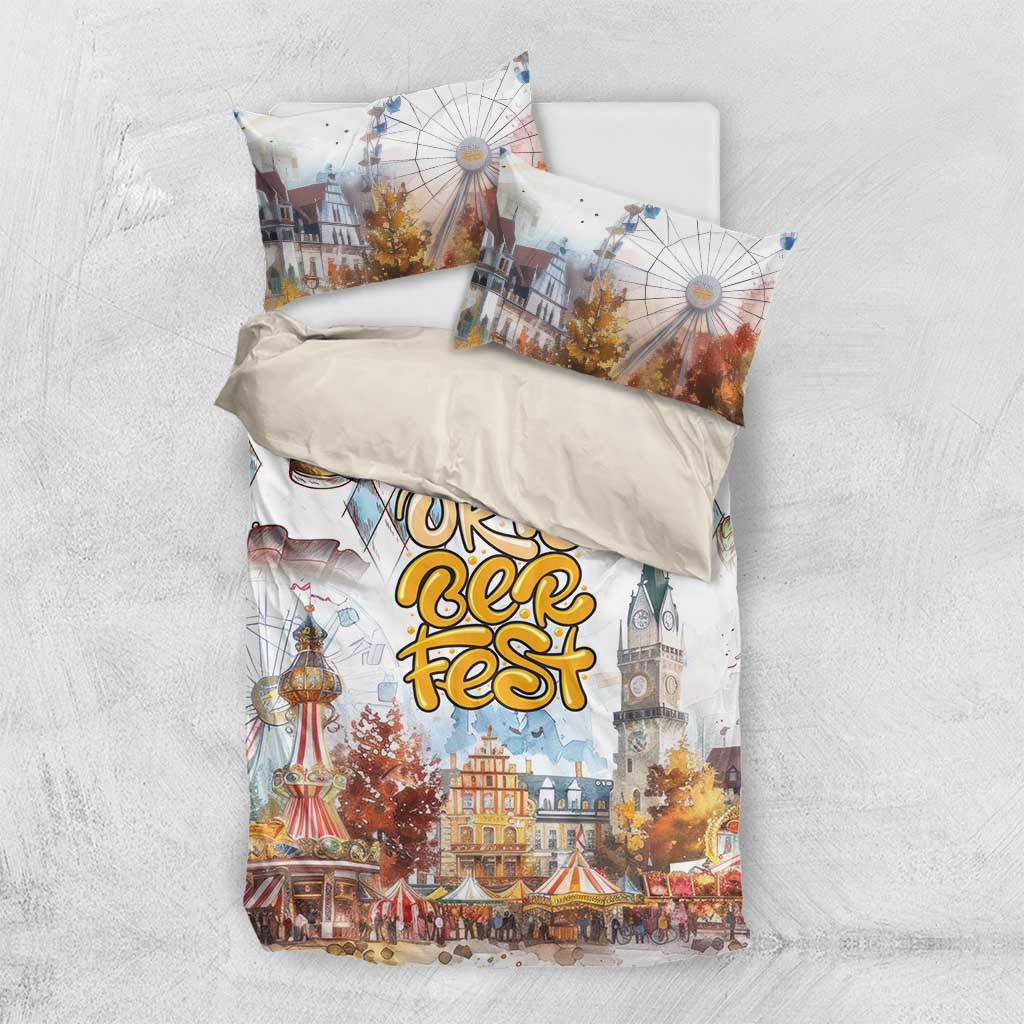 German Oktoberfest Beer Bedding Set Heritage Beer Riesenrad Joy - Wonder Print Shop