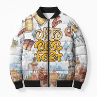 German Oktoberfest Beer Bomber Puffer Jacket Heritage Beer Riesenrad Joy - Wonder Print Shop