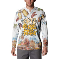 German Oktoberfest Beer Button Sweatshirt Heritage Beer Riesenrad Joy - Wonder Print Shop