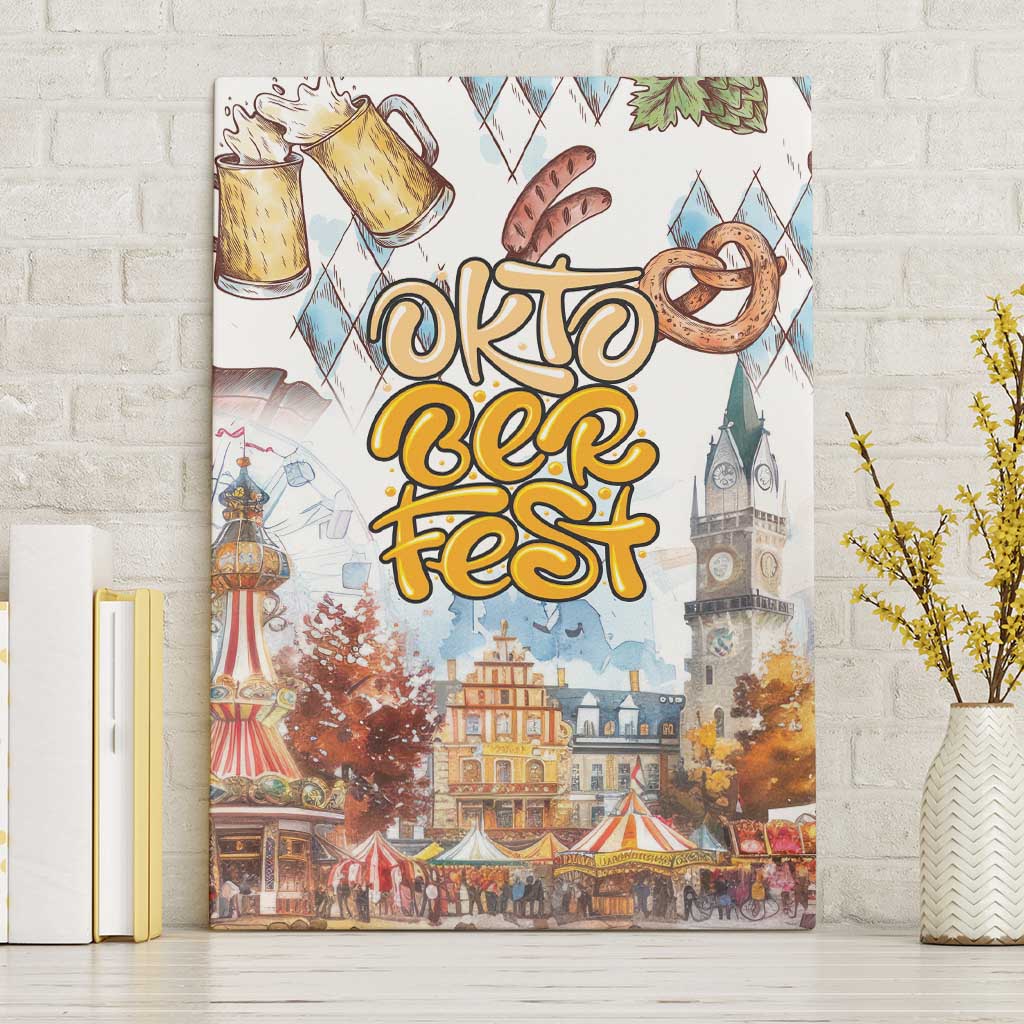 German Oktoberfest Beer Canvas Wall Art Heritage Beer Riesenrad Joy - Wonder Print Shop