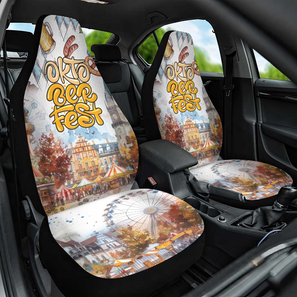 German Oktoberfest Beer Car Seat Cover Heritage Beer Riesenrad Joy - Wonder Print Shop