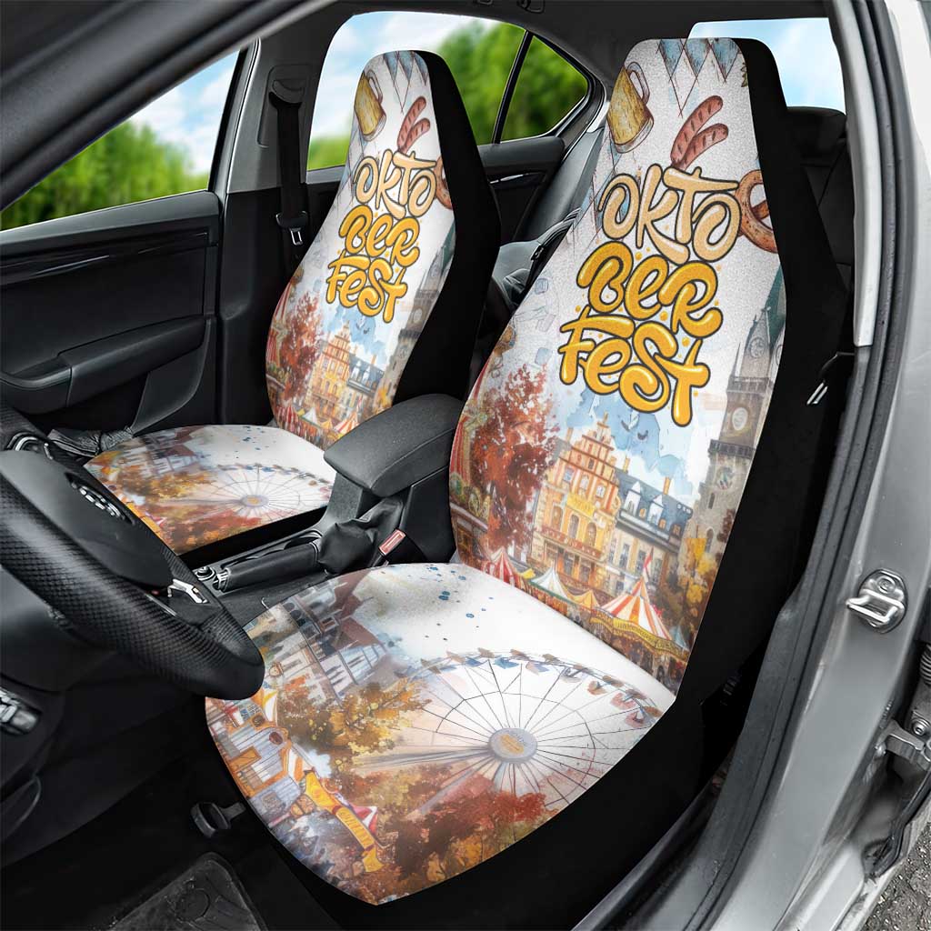 German Oktoberfest Beer Car Seat Cover Heritage Beer Riesenrad Joy - Wonder Print Shop