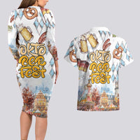 German Oktoberfest Beer Couples Matching Long Sleeve Bodycon Dress and Hawaiian Shirt Heritage Beer Riesenrad Joy - Wonder Print Shop