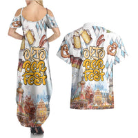 German Oktoberfest Beer Couples Matching Summer Maxi Dress and Hawaiian Shirt Heritage Beer Riesenrad Joy - Wonder Print Shop