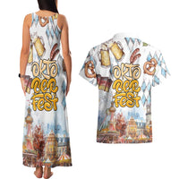 German Oktoberfest Beer Couples Matching Tank Maxi Dress and Hawaiian Shirt Heritage Beer Riesenrad Joy - Wonder Print Shop