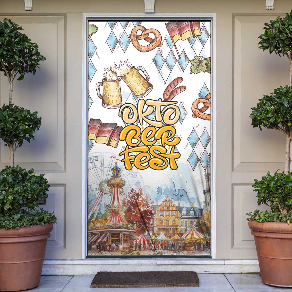 German Oktoberfest Beer Door Cover Heritage Beer Riesenrad Joy - Wonder Print Shop