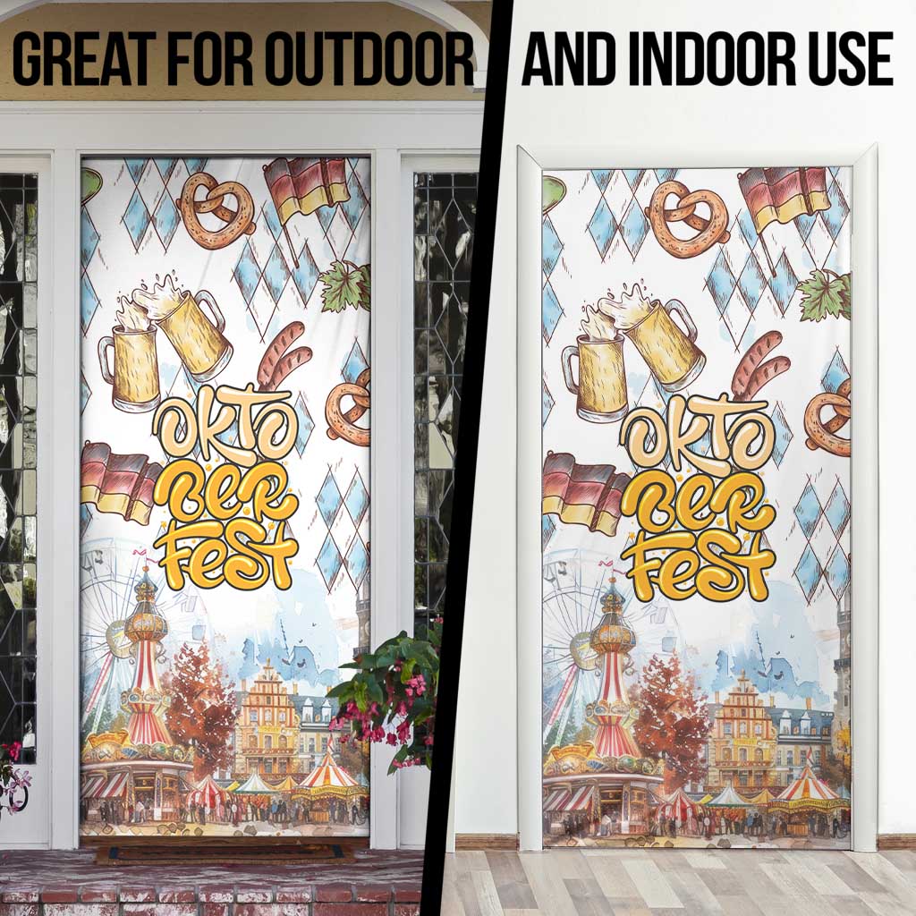 German Oktoberfest Beer Door Cover Heritage Beer Riesenrad Joy - Wonder Print Shop