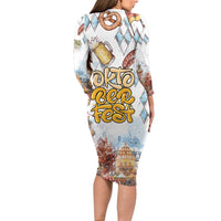 German Oktoberfest Beer Family Matching Long Sleeve Bodycon Dress and Hawaiian Shirt Heritage Beer Riesenrad Joy - Wonder Print Shop