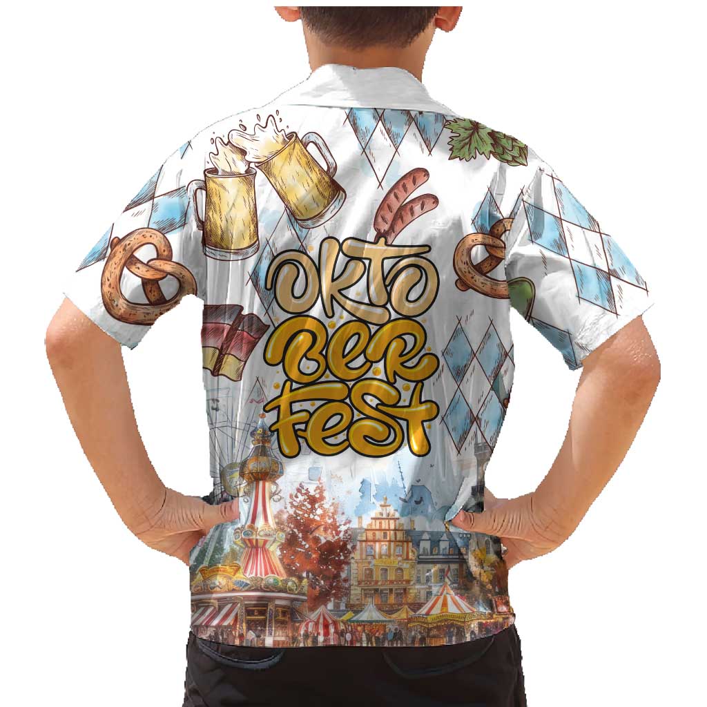 German Oktoberfest Beer Family Matching Mermaid Dress and Hawaiian Shirt Heritage Beer Riesenrad Joy - Wonder Print Shop