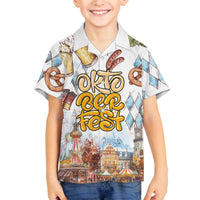 German Oktoberfest Beer Family Matching Off The Shoulder Long Sleeve Dress and Hawaiian Shirt Heritage Beer Riesenrad Joy - Wonder Print Shop