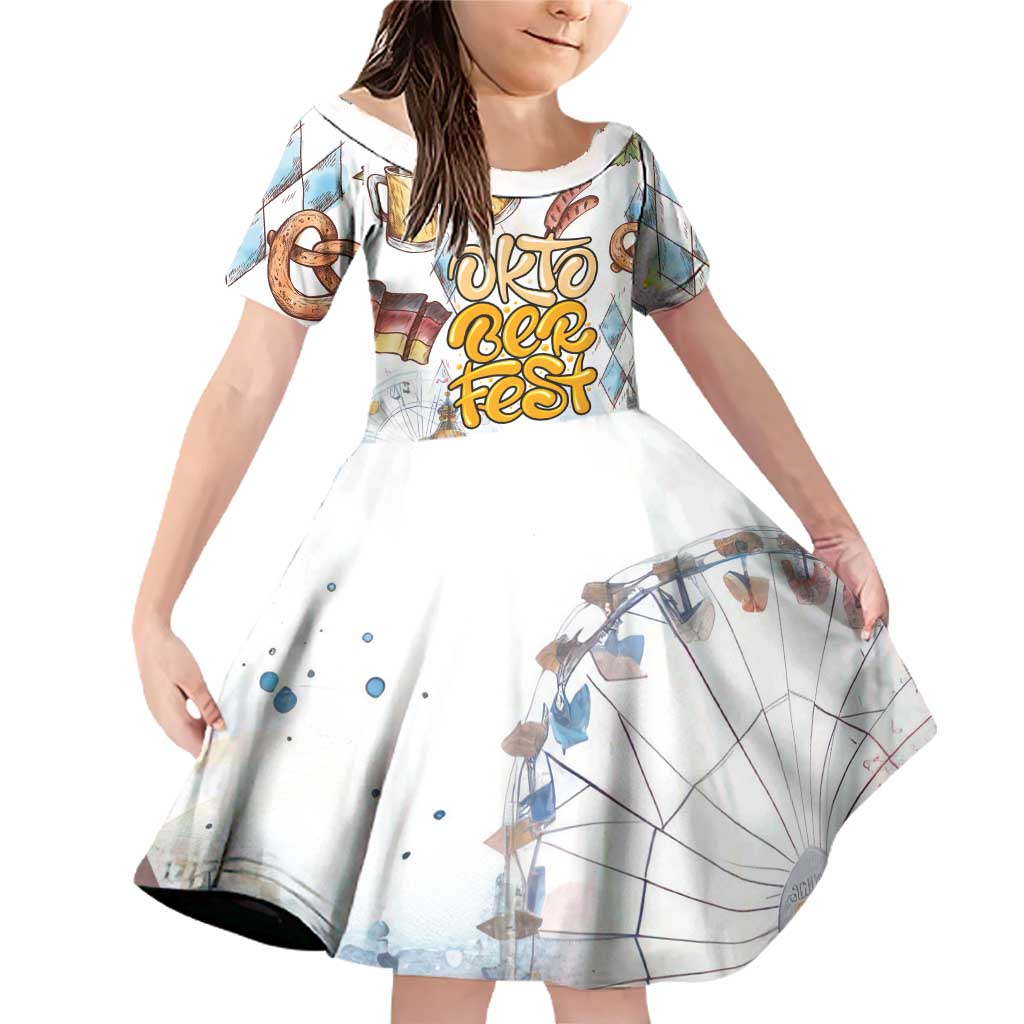 German Oktoberfest Beer Family Matching Off Shoulder Short Dress and Hawaiian Shirt Heritage Beer Riesenrad Joy - Wonder Print Shop