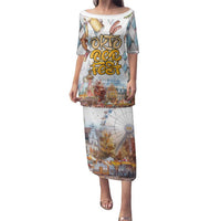 German Oktoberfest Beer Family Matching Puletasi and Hawaiian Shirt Heritage Beer Riesenrad Joy - Wonder Print Shop