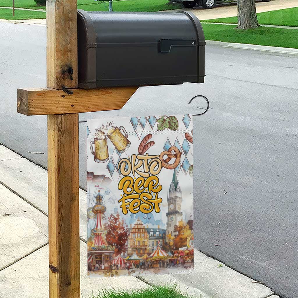 German Oktoberfest Beer Garden Flag Heritage Beer Riesenrad Joy - Wonder Print Shop