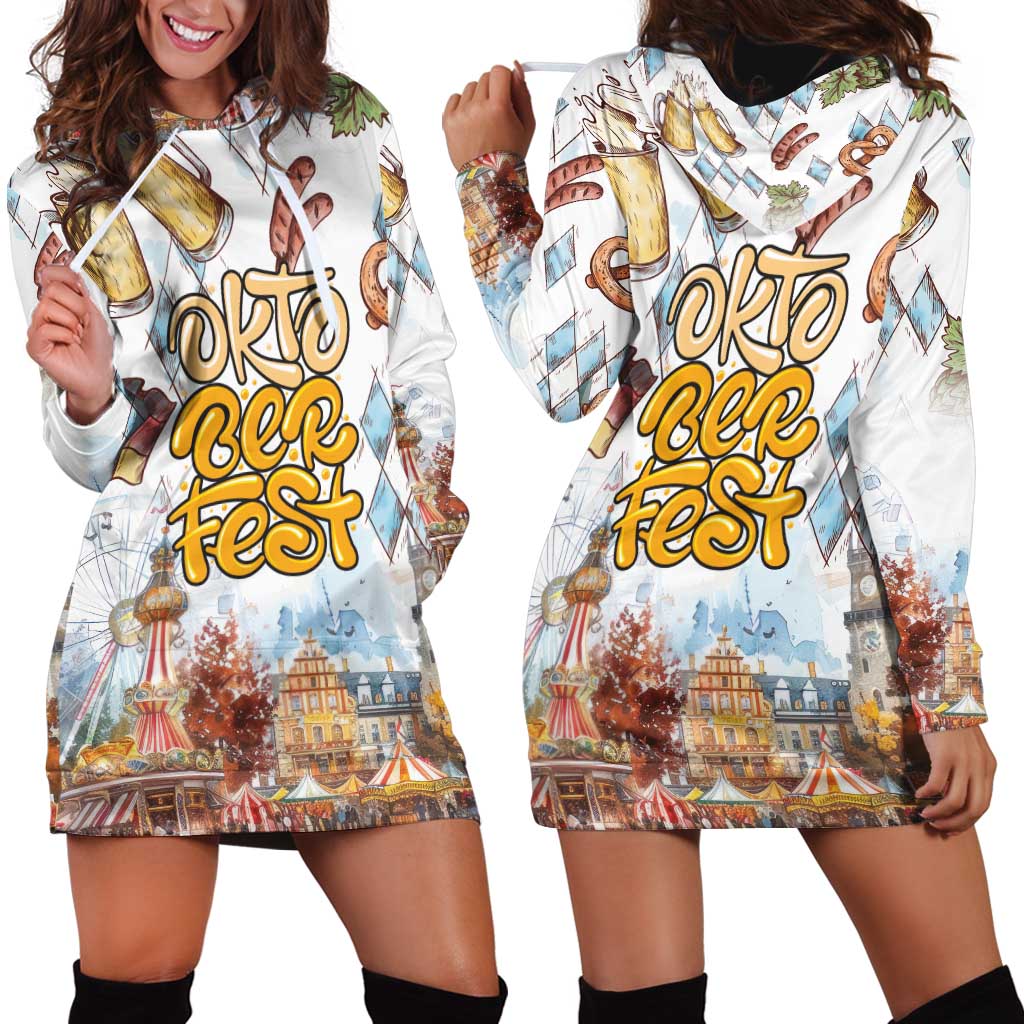 German Oktoberfest Beer Hoodie Dress Heritage Beer Riesenrad Joy - Wonder Print Shop