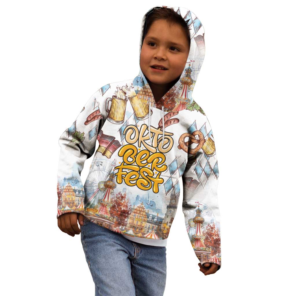 German Oktoberfest Beer Kid Hoodie Heritage Beer Riesenrad Joy - Wonder Print Shop