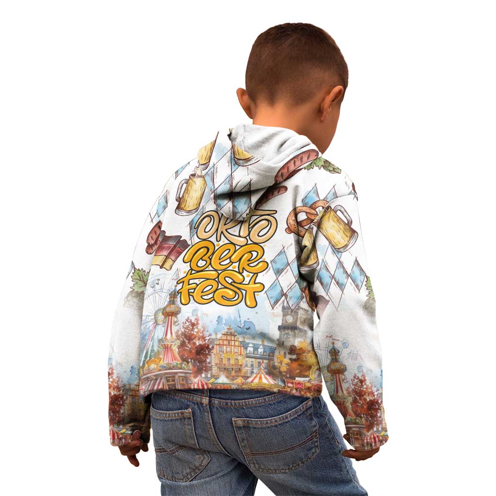 German Oktoberfest Beer Kid Hoodie Heritage Beer Riesenrad Joy - Wonder Print Shop