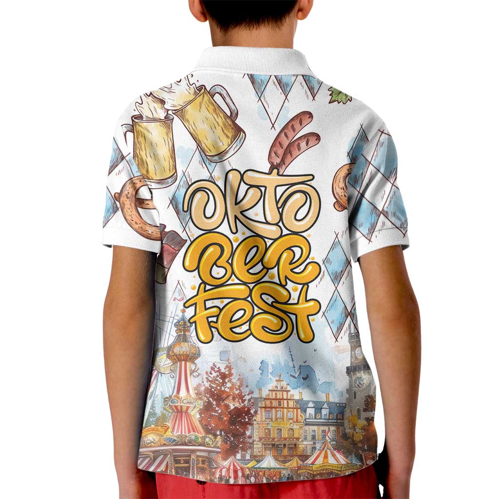 German Oktoberfest Beer Kid Polo Shirt Heritage Beer Riesenrad Joy - Wonder Print Shop