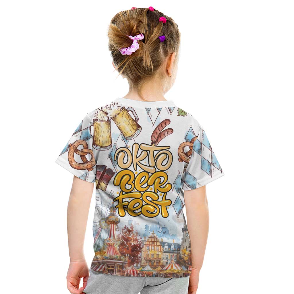 German Oktoberfest Beer Kid T Shirt Heritage Beer Riesenrad Joy - Wonder Print Shop
