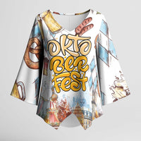 German Oktoberfest Beer Kimono Sleeve Blouse Heritage Beer Riesenrad Joy - Wonder Print Shop