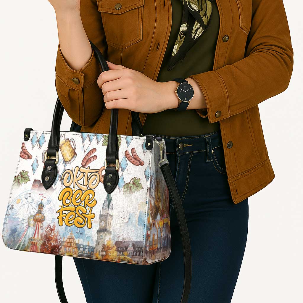 German Oktoberfest Beer Leather Bag Heritage Beer Riesenrad Joy - Wonder Print Shop