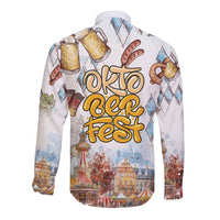 German Oktoberfest Beer Long Sleeve Button Shirt Heritage Beer Riesenrad Joy - Wonder Print Shop
