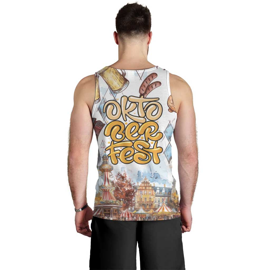 German Oktoberfest Beer Men Tank Top Heritage Beer Riesenrad Joy - Wonder Print Shop