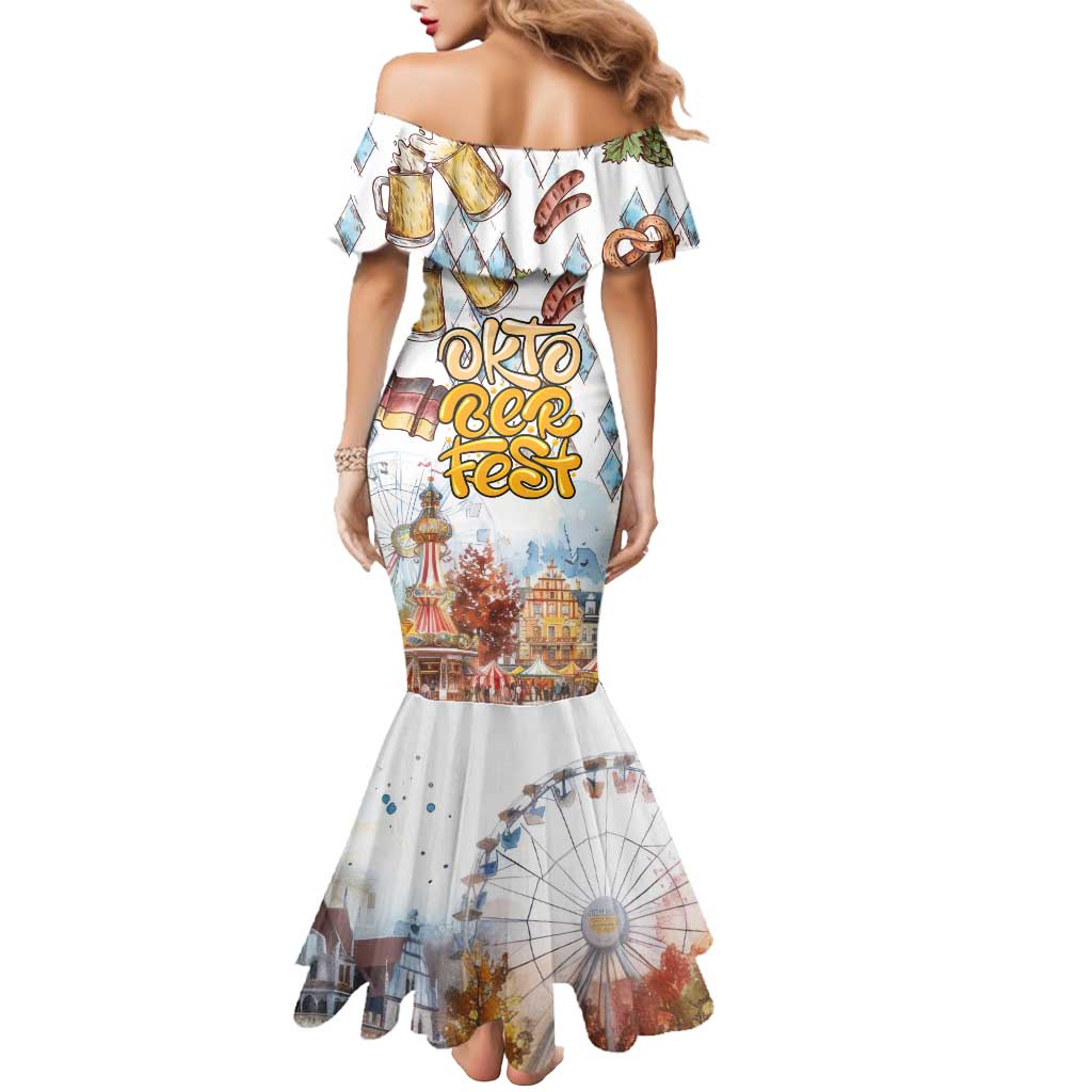 German Oktoberfest Beer Mermaid Dress Heritage Beer Riesenrad Joy - Wonder Print Shop