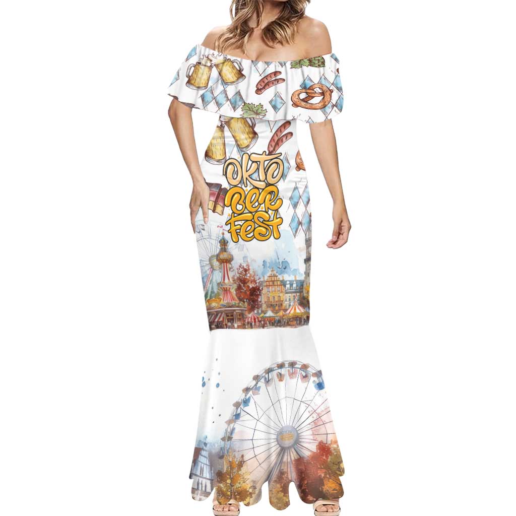German Oktoberfest Beer Mermaid Dress Heritage Beer Riesenrad Joy - Wonder Print Shop