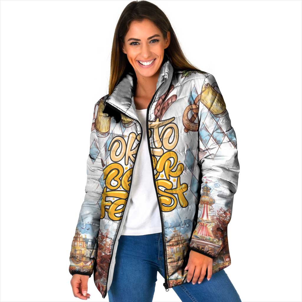 German Oktoberfest Beer Padded Jacket Heritage Beer Riesenrad Joy - Wonder Print Shop