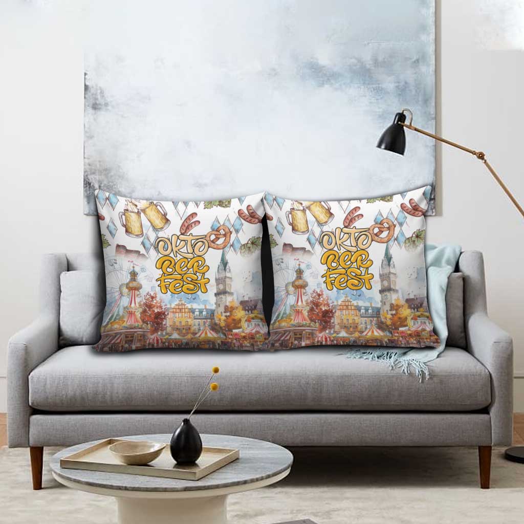 German Oktoberfest Beer Pillow Cover Heritage Beer Riesenrad Joy - Wonder Print Shop