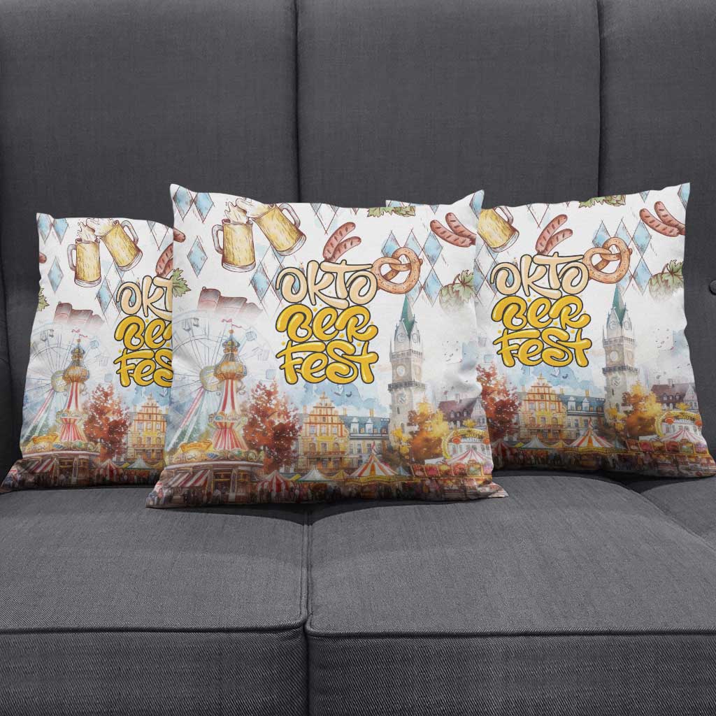 German Oktoberfest Beer Pillow Cover Heritage Beer Riesenrad Joy - Wonder Print Shop