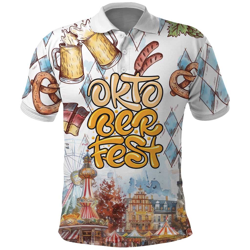 German Oktoberfest Beer Polo Shirt Heritage Beer Riesenrad Joy - Wonder Print Shop