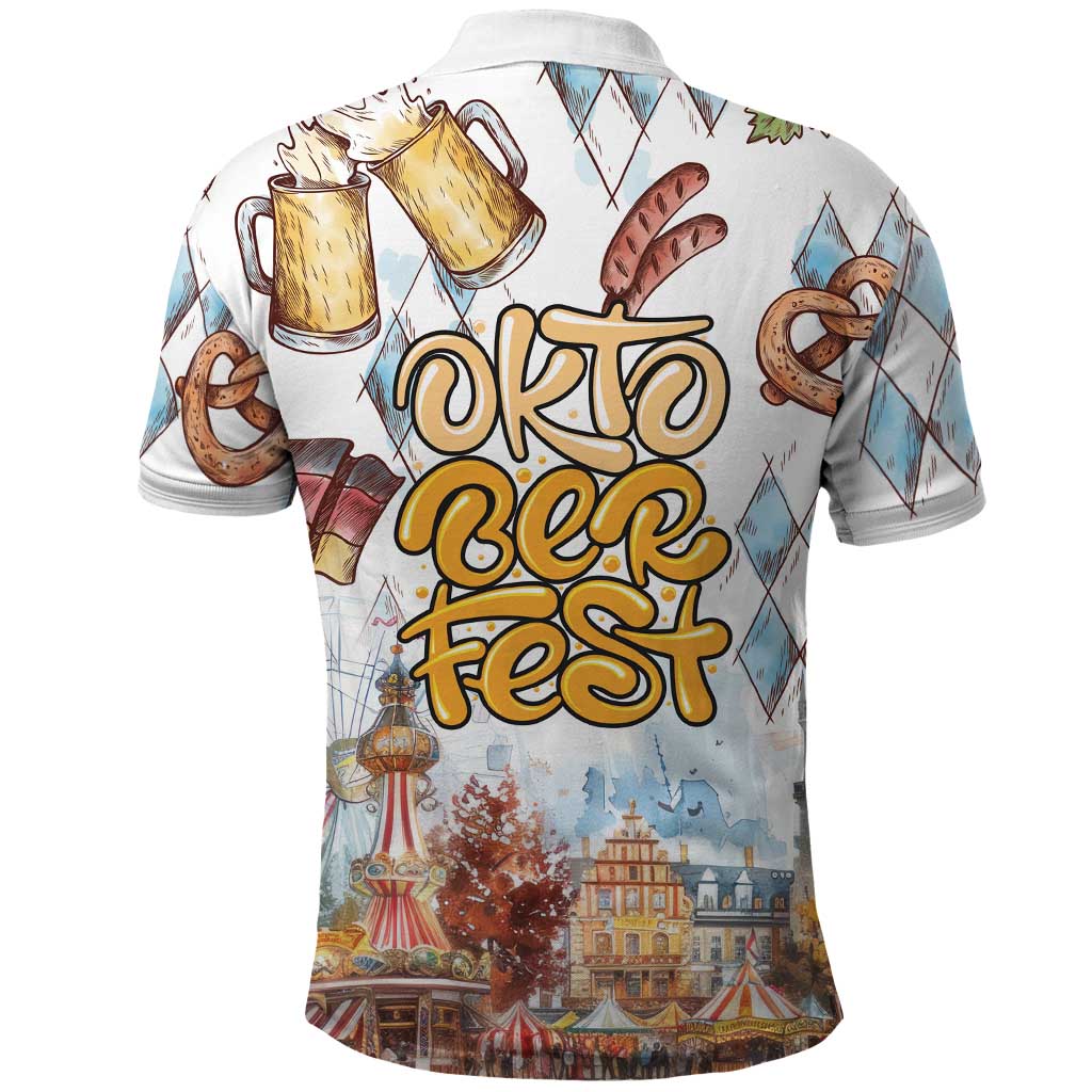 German Oktoberfest Beer Polo Shirt Heritage Beer Riesenrad Joy - Wonder Print Shop