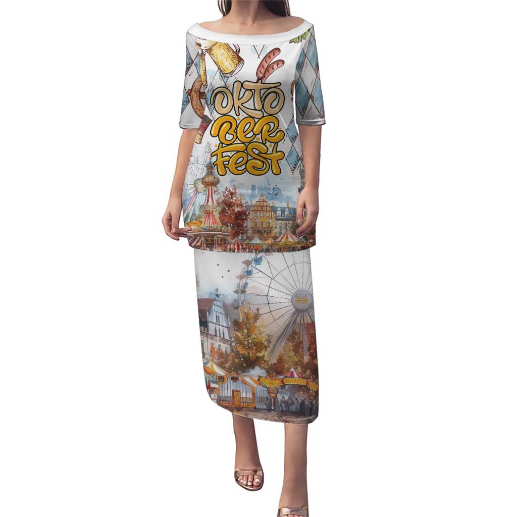 German Oktoberfest Beer Puletasi Heritage Beer Riesenrad Joy - Wonder Print Shop