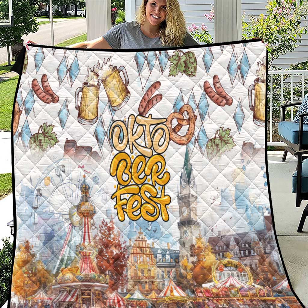 German Oktoberfest Beer Quilt Heritage Beer Riesenrad Joy - Wonder Print Shop