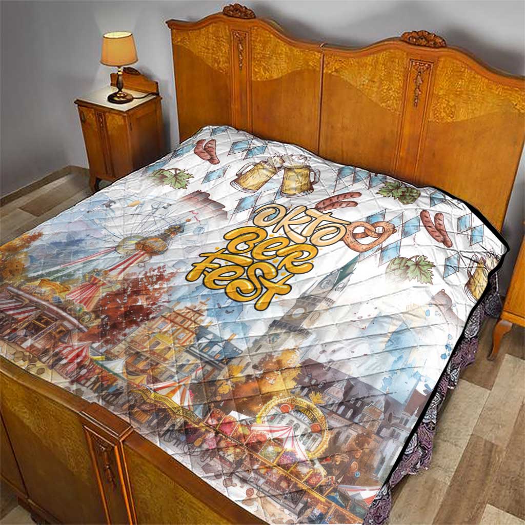 German Oktoberfest Beer Quilt Heritage Beer Riesenrad Joy - Wonder Print Shop