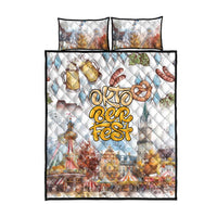 German Oktoberfest Beer Quilt Bed Set Heritage Beer Riesenrad Joy - Wonder Print Shop