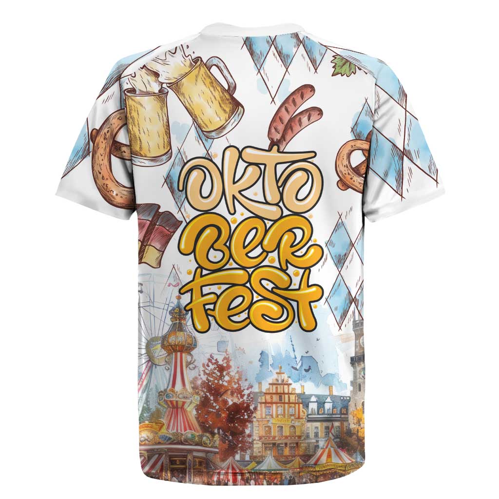 German Oktoberfest Beer Rugby Jersey Heritage Beer Riesenrad Joy - Wonder Print Shop