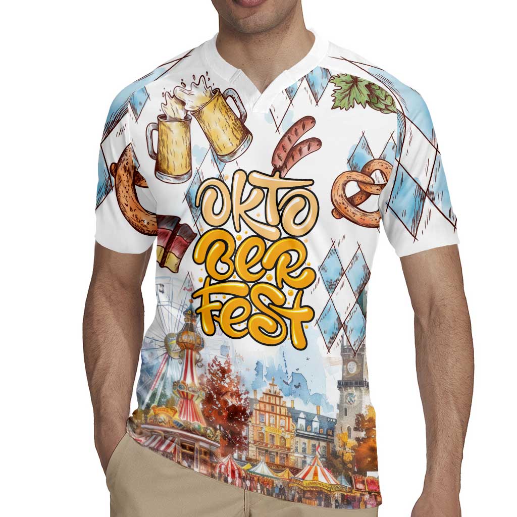 German Oktoberfest Beer Rugby Jersey Heritage Beer Riesenrad Joy - Wonder Print Shop