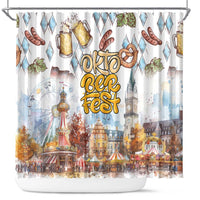 German Oktoberfest Beer Shower Curtain Heritage Beer Riesenrad Joy - Wonder Print Shop