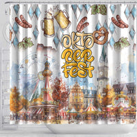 German Oktoberfest Beer Shower Curtain Heritage Beer Riesenrad Joy - Wonder Print Shop