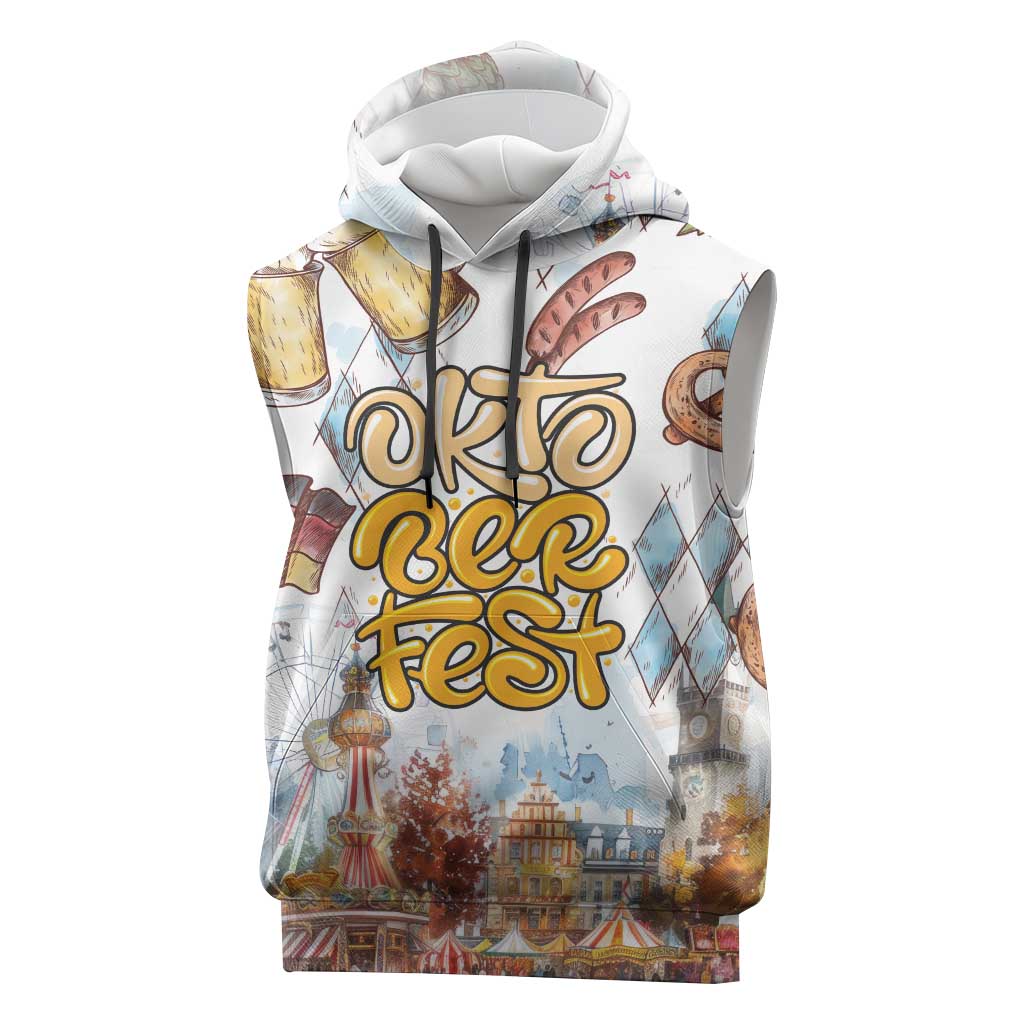 German Oktoberfest Beer Sleeveless Hoodie Heritage Beer Riesenrad Joy - Wonder Print Shop