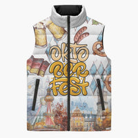 German Oktoberfest Beer Sleeveless Puffer Jacket Heritage Beer Riesenrad Joy - Wonder Print Shop