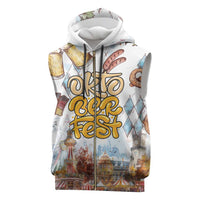 German Oktoberfest Beer Sleeveless Zip Hoodie Heritage Beer Riesenrad Joy - Wonder Print Shop